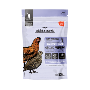WIEJSKA ZAGRODA dla kota po sterylizacji Kurczak z przepiórką