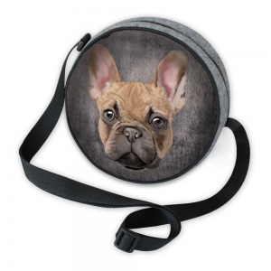 RECOBED Torebka okrągła Beige Bulldog