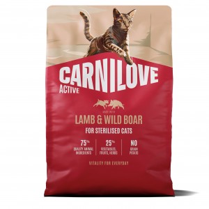 CARNILOVE ACTIVE CAT Adult Sterilised Lamb and Wild Boar