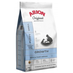 ARION Original Growth Salmon and Rice Puppy Small Breeds 7kg PROMO Uszkodzenie krótki termin