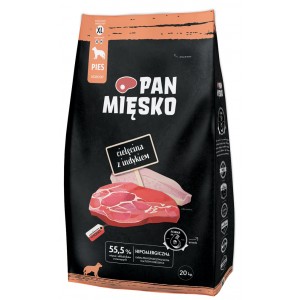 PAN MIĘSKO Cielęcina z indykiem - rozmiar chrupek XL