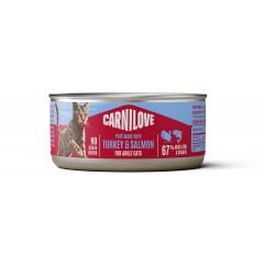 CARNILOVE CAT Adult Turkey and Salmon 100g (puszka)