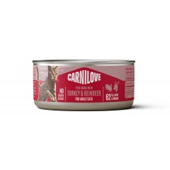 CARNILOVE CAT Adult Turkey and Reindeer 100g (puszka)