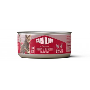 CARNILOVE CAT Adult Turkey and Reindeer 100g (puszka)