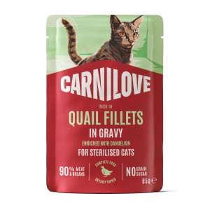 CARNILOVE CAT Adult Sterilised Quail in gravy 85g (saszetka)