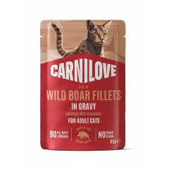 CARNILOVE CAT Adult Wild Boar in gravy 85g (saszetka)