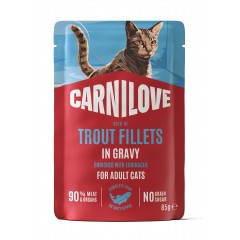 CARNILOVE CAT Adult Trout in gravy 85g (saszetka)