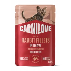 CARNILOVE CAT Kitten Rabbit in gravy 85g (saszetka)