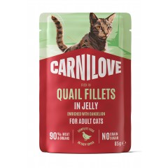 CARNILOVE CAT Adult Quail in jelly 85g (saszetka)