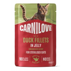 CARNILOVE CAT Adult Sterilised Duck in jelly 85g (saszetka)