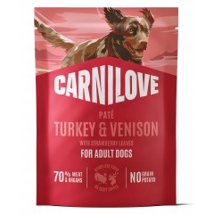 CARNILOVE DOG Adult Turkey and Venison 300g (saszetka)