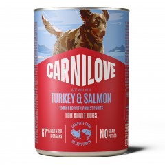 CARNILOVE DOG Adult Salmon and Turkey 400g (puszka)