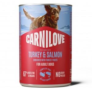 CARNILOVE DOG Adult Salmon and Turkey 400g (puszka)