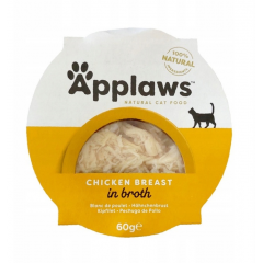 APPLAWS Cat delikatna pierś z kurczaka z ryżem w miseczce dla kota 60g