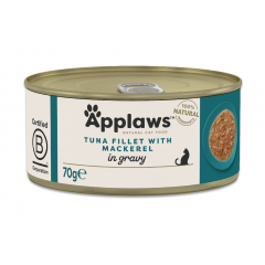 APPLAWS Cat filet z tuńczyka z makrelą w puszce w sosie dla kota 70g