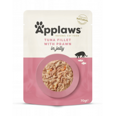 APPLAWS Cat tuńczyk z krewetkami w saszetce w galaretce dla kota 70g