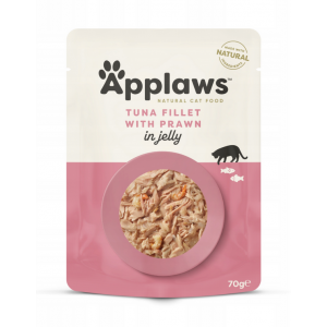 APPLAWS Cat tuńczyk z krewetkami w saszetce w galaretce dla kota 70g