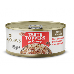 APPLAWS Dog Taste Toppers kurczak z wołowiną w sosie w puszce dla psa w puszce 156g