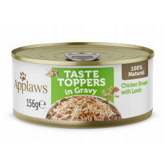 APPLAWS Dog Taste Toppers kurczak z jagnięciną w sosie w puszce dla psa w puszce 156g