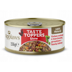 APPLAWS Dog Taste Toppers gulasz z wołowiną i warzywami w puszce dla psa 156g