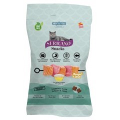 SERRANO Snack kot - Omega 3 + DHA Łosoś Tuńczyk 50g PROMO Krótki termin