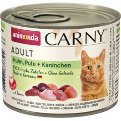 ANIMONDA KOT Carny Adult - Kurczak, Indyk i królik 200g
