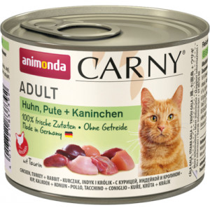 ANIMONDA KOT Carny Adult - Kurczak, Indyk i królik 200g