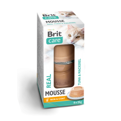 BRIT CARE Cat Mousse Cups Tuna and Mackerel 6x25g