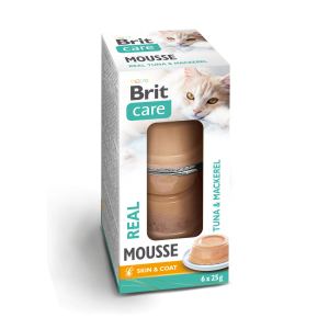BRIT CARE Cat Mousse Cups Tuna and Mackerel 6x25g
