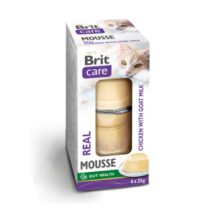 BRIT CARE Cat Mousse Cups Chicken and Goat Milk 6x25g