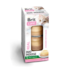 BRIT CARE Cat Duo Mousse Cups Chicken and Duck 6x25g