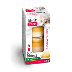 BRIT CARE Cat Duo Mousse Cups Chicken and Cheese 6x25g