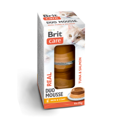 BRIT CARE Cat Duo Mousse Cups Tuna and Salmon 6x25g