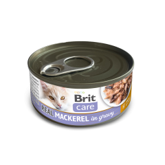 BRIT CARE Cat Can Real Mackerel in Gravy 80g