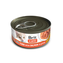 BRIT CARE Cat Can Real Tuna with Salmon in Gravy 80g