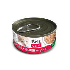 BRIT CARE Cat Can Real Chicken in Gravy 80g