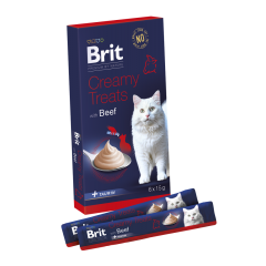 BRIT PREMIUM Cat Creamy Treats with Beef 6x15g