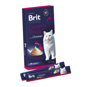 BRIT PREMIUM Cat Creamy Treats with Chicken 6x15g
