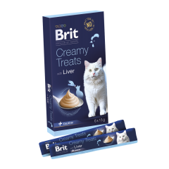 BRIT PREMIUM Cat Creamy Treats with Liver 6x15g