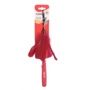 CAMON Cat Toy - wędka 96cm teleskopowa z piórami