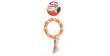 CAMON Dog Toy - gumowy pierścień ze skręconą liną 12cm