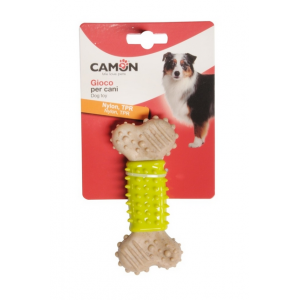 CAMON Dog toy - kość nylonowa z końcówkami TPR 16,5cm