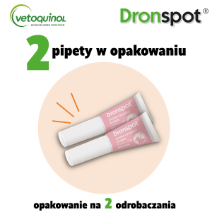VETOQUINOL Dronspot 30 mg / 7,5 mg dla małych kotów o wadze 0,5 do 2,5 kg (2 pipety)