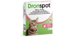 VETOQUINOL Dronspot 60 mg / 15 mg dla średnich kotów o wadze 2,5 do 5 kg (2 pipety)