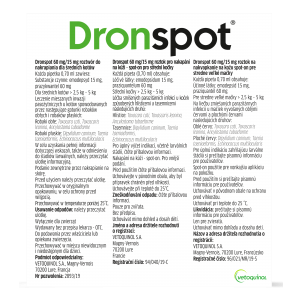 BAYER Dronspot 60mg (2 pipety) dla średnich kotów o wadze 2,5 do 5 kg