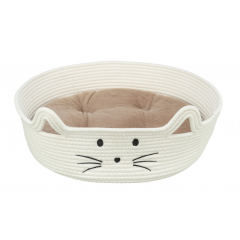 TRIXIE Kosz dla kota okrągły 45cm - biały/jasnobrązowy