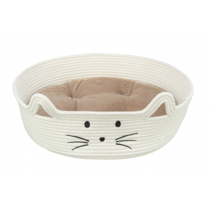TRIXIE Kosz dla kota okrągły 45cm - biały/jasnobrązowy