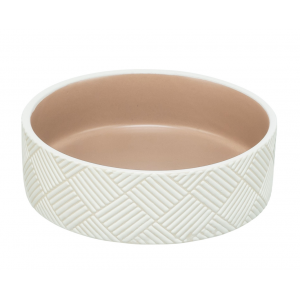 TRIXIE Miska ceramiczna we wzory dla kota - biały/beżowy