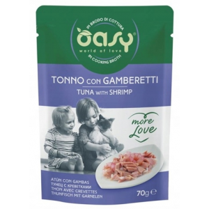 OASY Kot More Love Saszetka - Tuńczyk z krewetką 70g