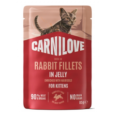 CARNILOVE CAT Kitten Rabbit in jelly 85g (saszetka)